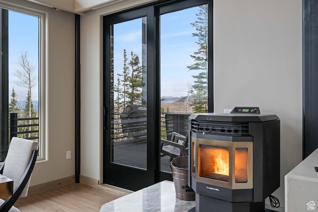 466 N Elk Dr, Brian Head, UT 84719 - detailed view of wood finished floors and baseboards