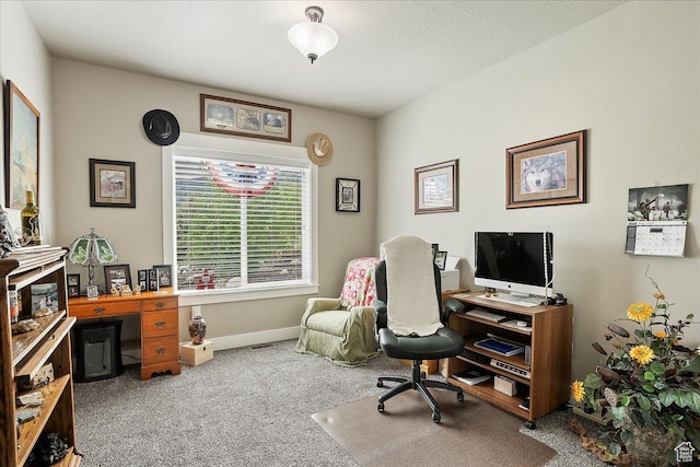 4548 N Sheep Creek Dr, Eden, UT 84310 - home office featuring carpet flooring and baseboards