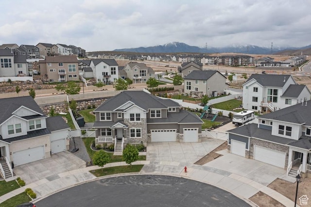 1407 W Fort Rock Dr, Saratoga Springs, UT 84045 - aerial perspective of suburban area featuring a mountain backdrop