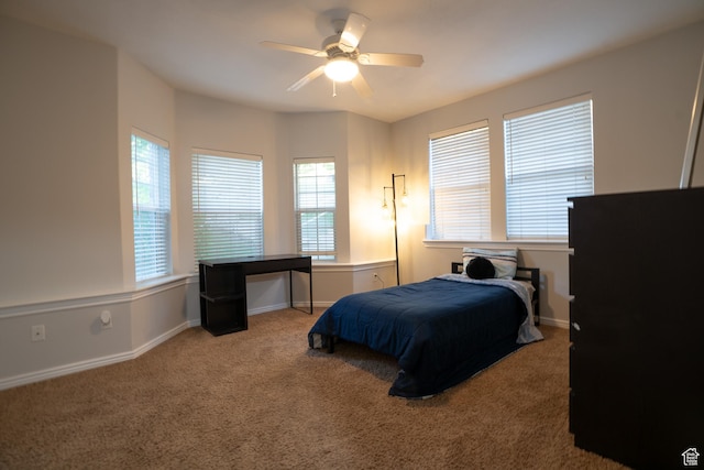 509 N Belmont Pl E Unit 171, Provo, UT 84606 - bedroom featuring carpet flooring, baseboards, and ceiling fan