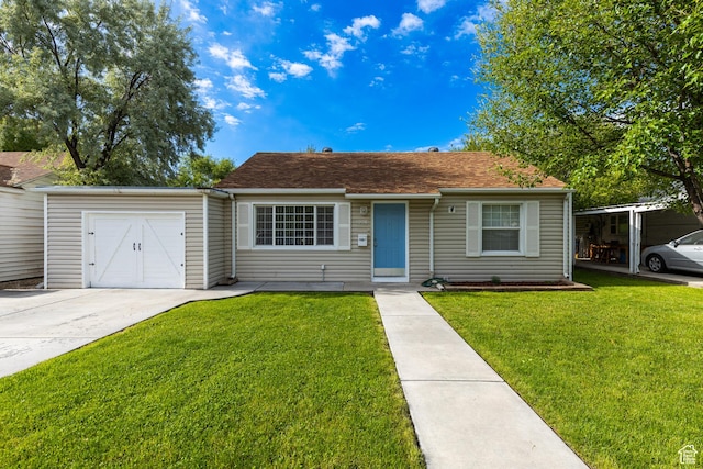 1006 E 300 N, Provo, UT 84606 - view of front of property with an attached garage, a front lawn, and concrete driveway