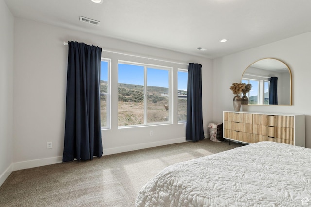 7936 N Bristlecone Rd, Eagle Mountain, UT 84005 - bedroom featuring baseboards, light carpet, and recessed lighting