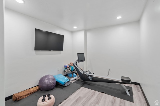 189 N 20 W, Vineyard, UT 84059 - workout area with wood finished floors, recessed lighting, and baseboards