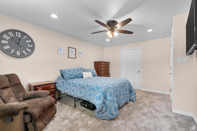 165 N 800 E, American Fork, UT 84003 - carpeted bedroom featuring baseboards, recessed lighting, and a ceiling fan