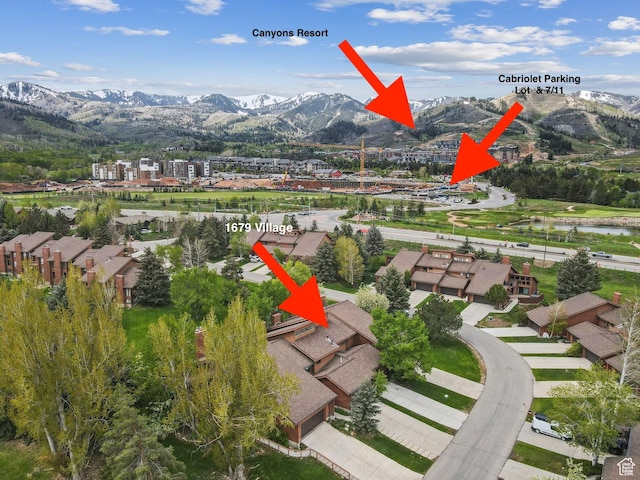 1679 Village Round Dr, Park City, UT 84098 - view of mountain backdrop featuring a large body of water and nearby suburban area