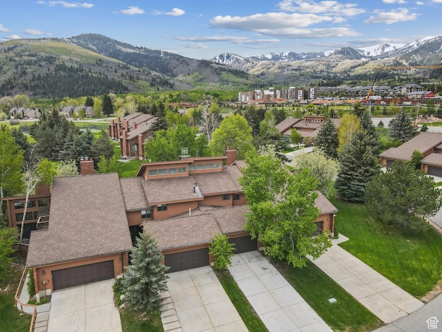 1679 Village Round Dr, Park City, UT 84098 - aerial perspective of suburban area with a mountain backdrop