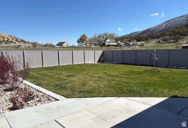 765 E Union St, Manti, UT 84642 - view of yard featuring a mountain view and a patio area