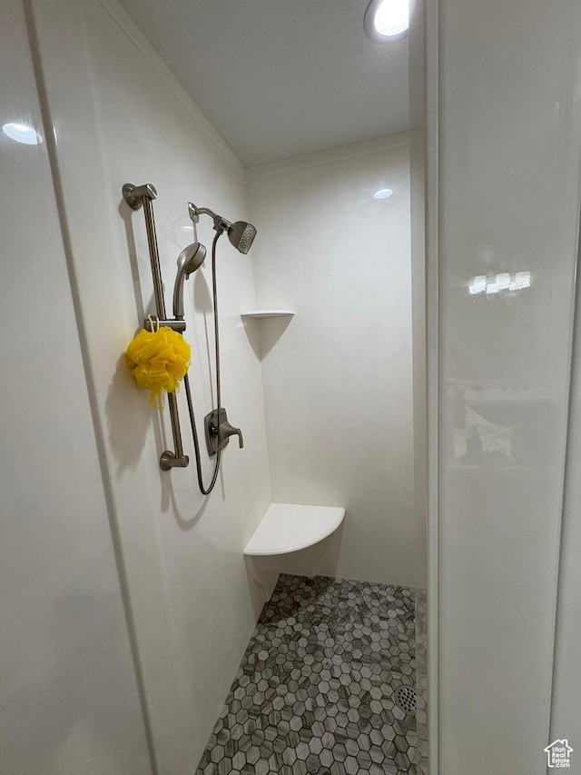765 E Union St, Manti, UT 84642 - full bath with a shower and tile patterned flooring