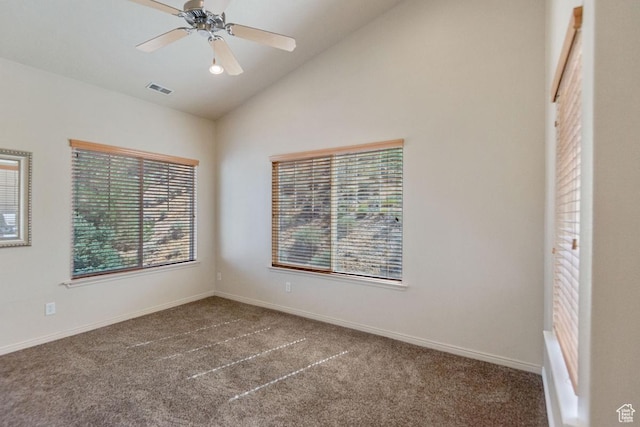 1183 S Canyon Meadow Dr Unit 2, Provo, UT 84606 - unfurnished room featuring plenty of natural light, carpet floors, lofted ceiling, and baseboards