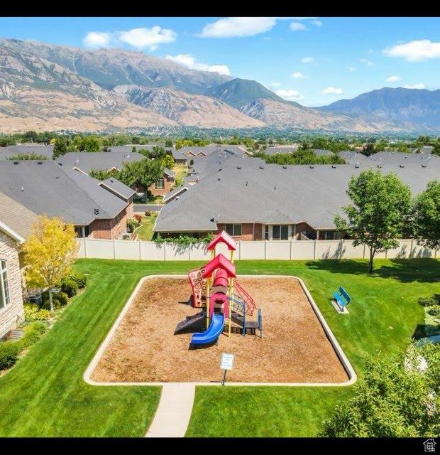 152 S 930 E, American Fork, UT 84003 - community playground with a mountain view and a residential view