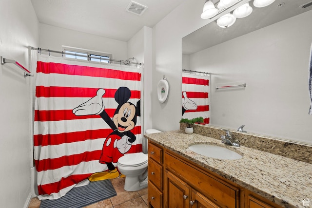 152 S 930 E, American Fork, UT 84003 - full bath featuring vanity, toilet, tile patterned flooring, and curtained shower
