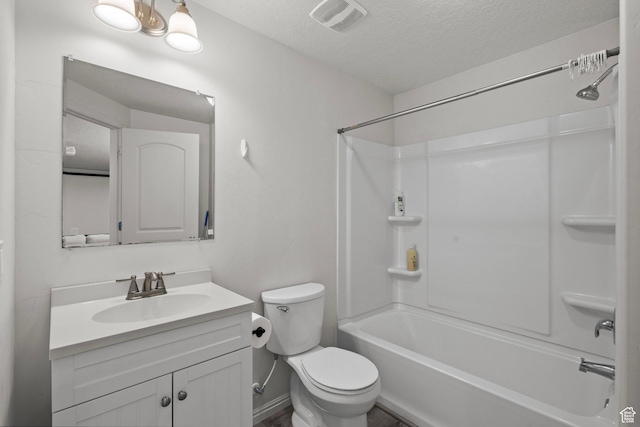 152 S 930 E, American Fork, UT 84003 - full bathroom featuring a textured ceiling, shower / tub combination, vanity, and toilet
