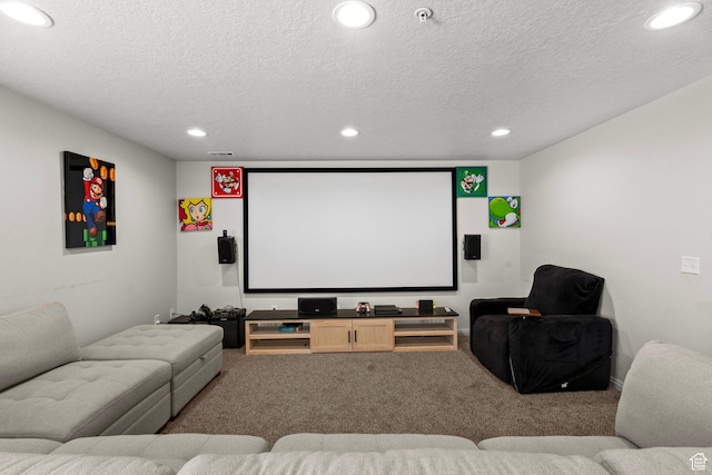 152 S 930 E, American Fork, UT 84003 - home theater with recessed lighting, carpet, and a textured ceiling