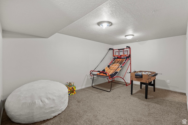 152 S 930 E, American Fork, UT 84003 - rec room with carpet floors, a textured ceiling, and baseboards