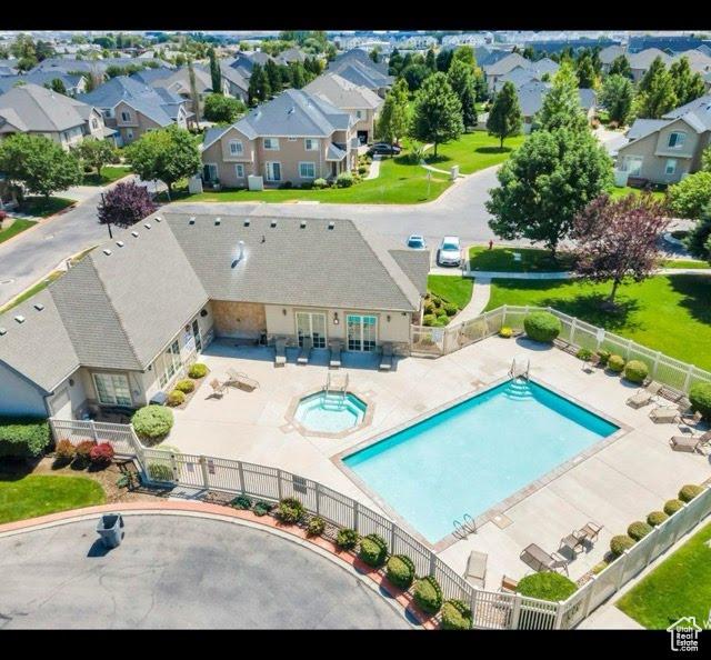 152 S 930 E, American Fork, UT 84003 - aerial view of residential area featuring a pool