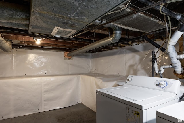 1190 E Sherman Ave S, Salt Lake City, UT 84105 - unfinished below grade area featuring washer / dryer