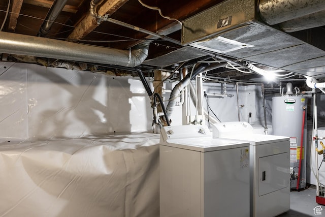 1190 E Sherman Ave S, Salt Lake City, UT 84105 - unfinished below grade area with gas water heater and washing machine and clothes dryer