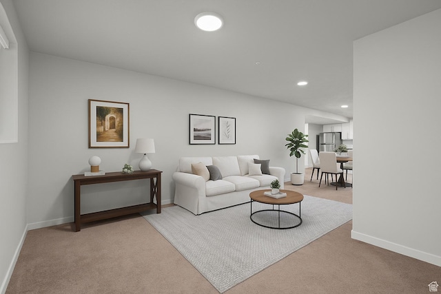 64 W 600 S Unit C205, Springville, UT 84663 - carpeted living room with baseboards and recessed lighting
