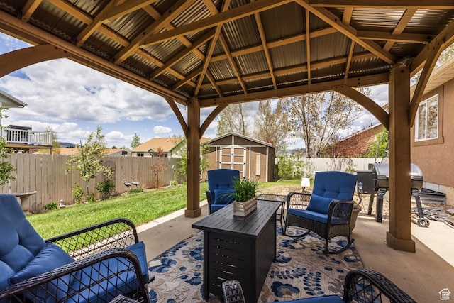 455 N 100 W Unit C-80, Kamas, UT 84036 - view of patio with a gazebo, an outdoor hangout area, and grilling area