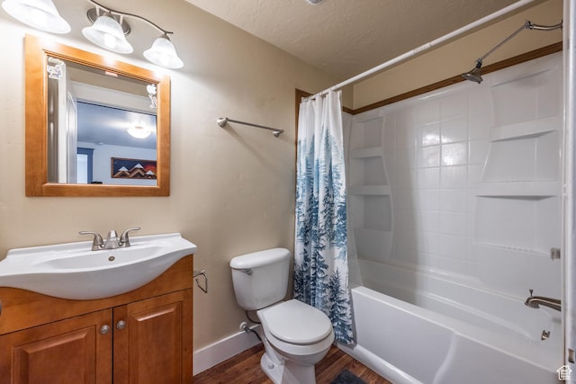 455 N 100 W Unit C-80, Kamas, UT 84036 - bathroom featuring wood finished floors, vanity, toilet, shower / bath combination with curtain, and a textured ceiling