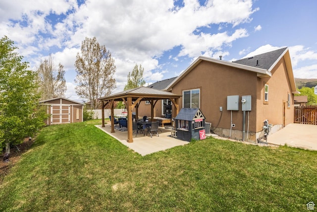 455 N 100 W Unit C-80, Kamas, UT 84036 - rear view of property featuring a patio area, a gazebo, and stucco siding