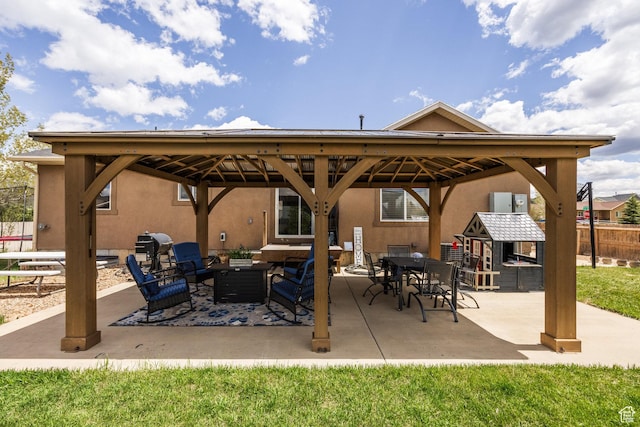 455 N 100 W Unit C-80, Kamas, UT 84036 - view of patio / terrace featuring a gazebo, outdoor lounge area, and a grill