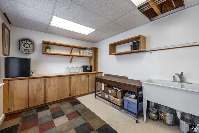 455 N 100 W Unit C-80, Kamas, UT 84036 - below grade area with a paneled ceiling and a sink