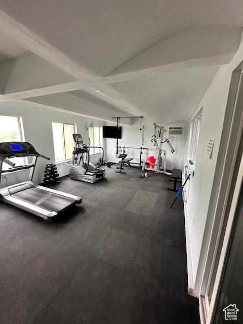 875 S Donner Way E Unit 208, Salt Lake City, UT 84108 - exercise room featuring a wall mounted AC