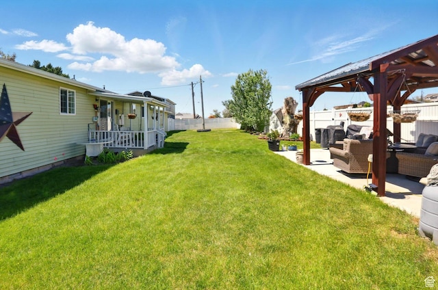 2226 W 1000 N, Tremonton, UT 84337 - view of yard featuring a gazebo, an outdoor living space, and a patio area