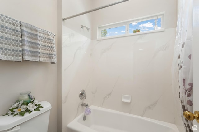1169 W Bateman Dr, West Jordan, UT 84084 - full bathroom featuring toilet and shower / bath combo with shower curtain