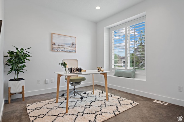 296 E 12025th St S, Draper, UT 84020 - home office with healthy amount of natural light, baseboards, and recessed lighting