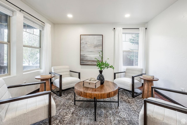 1189 E Fox Crest Dr, Park City, UT 84098 - sitting room featuring wood finished floors and recessed lighting