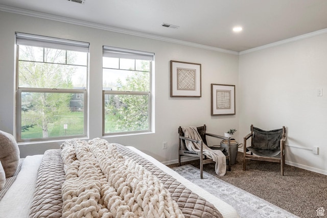 1189 E Fox Crest Dr, Park City, UT 84098 - carpeted bedroom featuring ornamental molding and baseboards