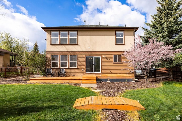 1189 E Fox Crest Dr, Park City, UT 84098 - rear view of property with a deck and stucco siding