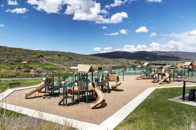 1189 E Fox Crest Dr, Park City, UT 84098 - community jungle gym with a mountain view