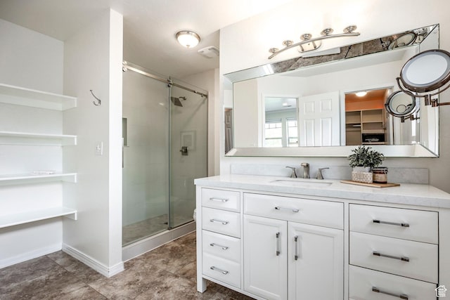 1189 E Fox Crest Dr, Park City, UT 84098 - bathroom with a shower stall and vanity