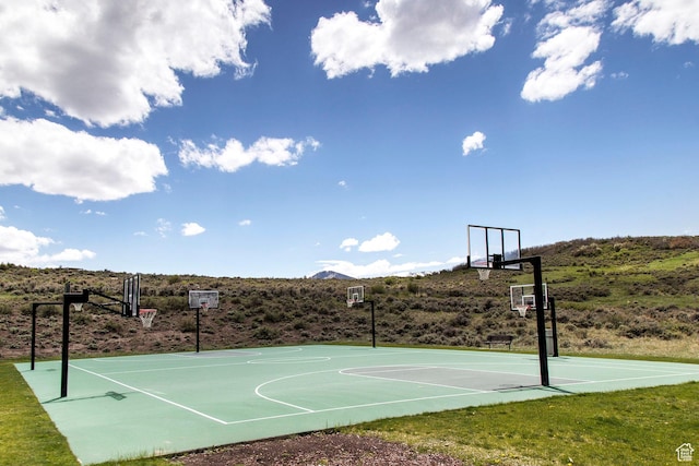 1189 E Fox Crest Dr, Park City, UT 84098 - view of sport court featuring community basketball court and a mountain view