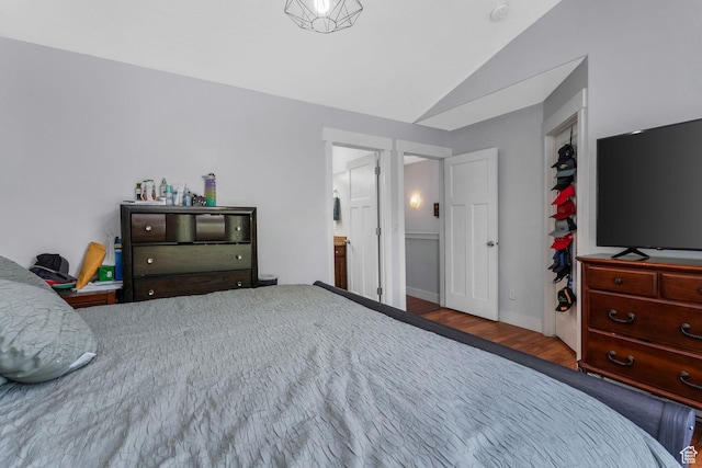 1107 N Independence Ave W, Provo, UT 84604 - bedroom with vaulted ceiling and wood finished floors