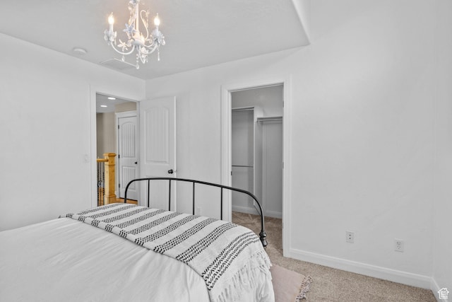 36 E 1450 N, Lehi, UT 84043 - carpeted bedroom with a chandelier, baseboards, a spacious closet, and a closet