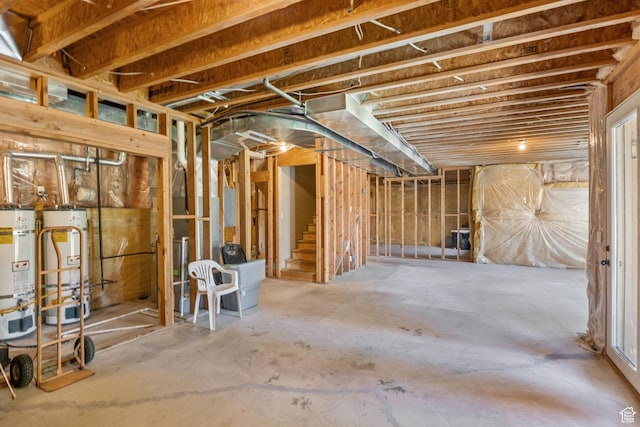 36 E 1450 N, Lehi, UT 84043 - unfinished below grade area with gas water heater and stairs