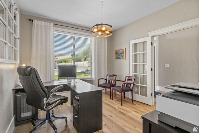 36 E 1450 N, Lehi, UT 84043 - office space with a chandelier and light wood-style floors