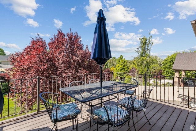 36 E 1450 N, Lehi, UT 84043 - wooden terrace with outdoor dining area