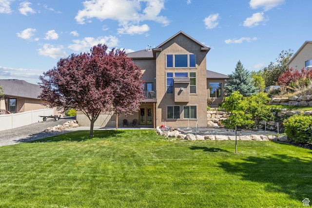 36 E 1450 N, Lehi, UT 84043 - back of house featuring french doors, stucco siding, and a patio