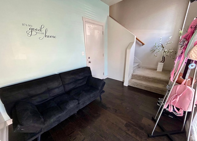 5288 W Solafax Ln Unit 34-1, Herriman, UT 84096 - living area with hardwood / wood-style floors and stairway