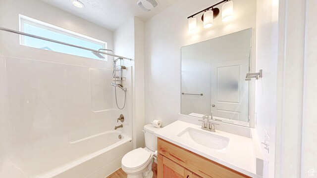 492 N 910 E, Salem, UT 84653 - bathroom featuring toilet, vanity, and shower / bathtub combination