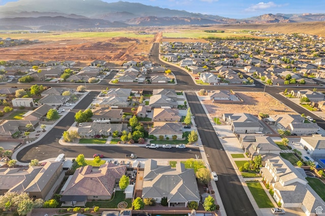 3691 W 2800 S, Hurricane, UT 84737 - aerial view of property's location featuring nearby suburban area and a mountain backdrop