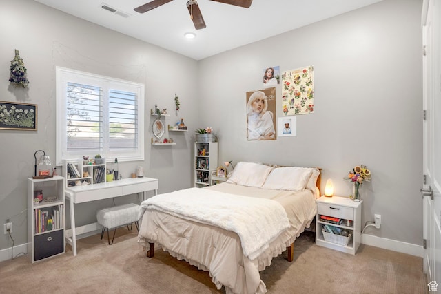 3691 W 2800 S, Hurricane, UT 84737 - bedroom with carpet, baseboards, and a ceiling fan