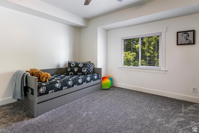 545 W Applewood Dr S # 10, Bountiful, UT 84010 - carpeted bedroom featuring baseboards and ceiling fan