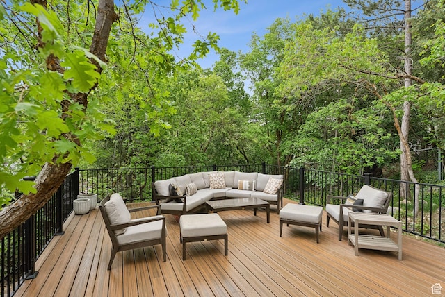 4517 S Abinadi Rd, Millcreek, UT 84124 - wooden deck featuring outdoor lounge area