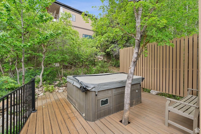 4517 S Abinadi Rd, Millcreek, UT 84124 - wooden terrace with a hot tub
